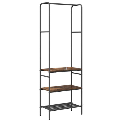 Tøjstativ med hylde Røget eg 60 x 30 x 171 cm Konstrueret træ