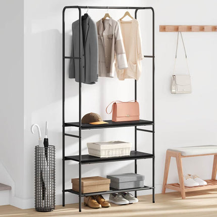 Tøjstativ Sort eg 77 x 30 x 171 cm Konstrueret træ
