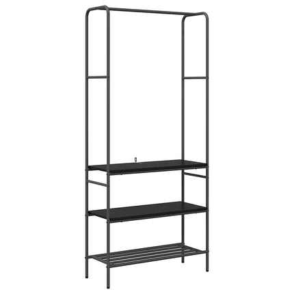 Tøjstativ Sort eg 77 x 30 x 171 cm Konstrueret træ