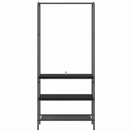 Tøjstativ Sort eg 77 x 30 x 171 cm Konstrueret træ