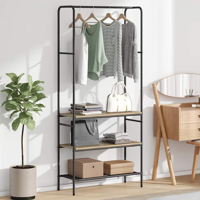 Tøjstativ Sonoma-eg 77 x 30 x 171 cm Konstrueret træ