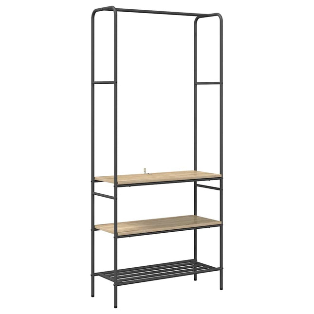 Tøjstativ Sonoma-eg 77 x 30 x 171 cm Konstrueret træ