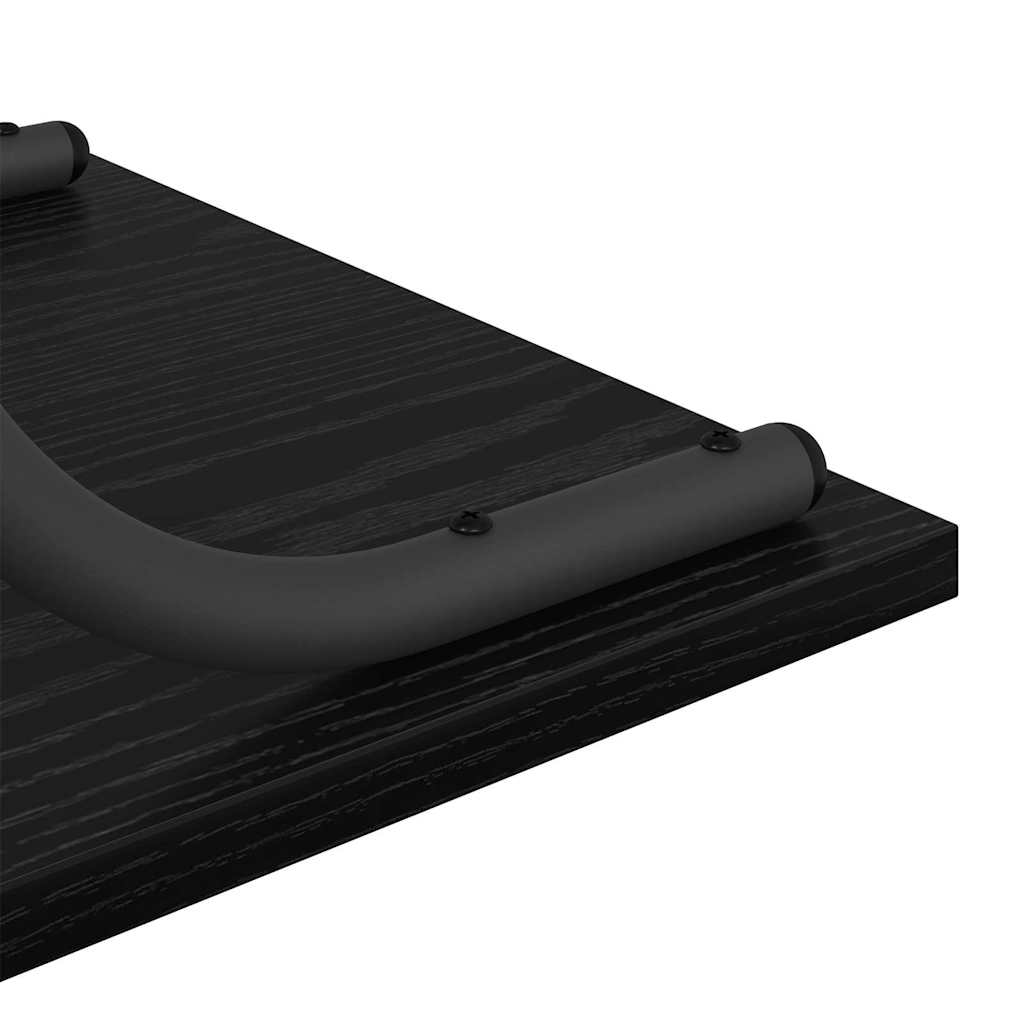 Konsolbord med hylde Sort eg 101 x 35 x 80,5 cm Konstrueret træ