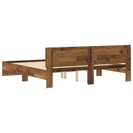 Sengestel med hovedgærde Gammelt træ 203 x 185 x 70 cm