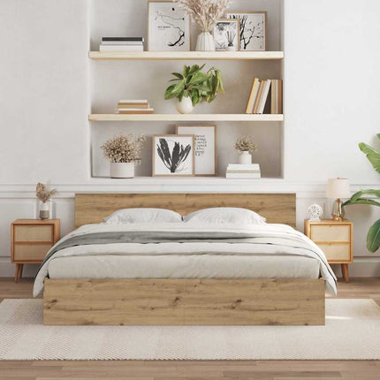 Sengeramme med sengegavl Artisan-eg 180 x 200 cm