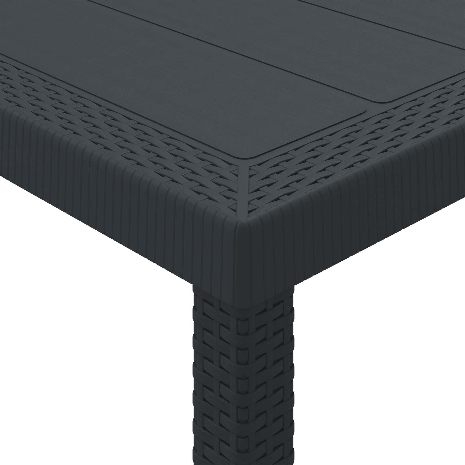Havemøbel Bord Antracit 250 x 100 x 73 cm polyrattan
