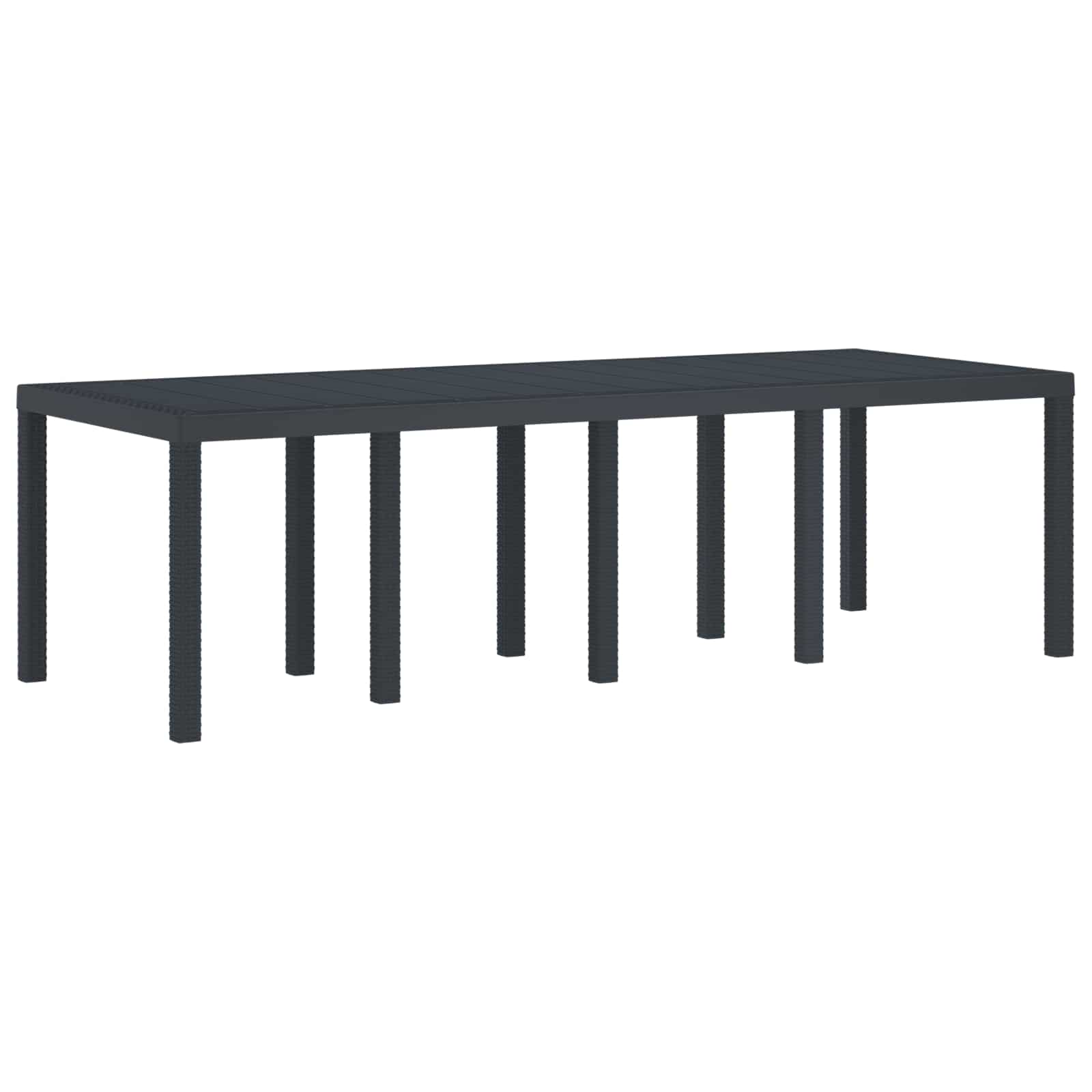 Havemøbel Bord Antracit 250 x 100 x 73 cm polyrattan