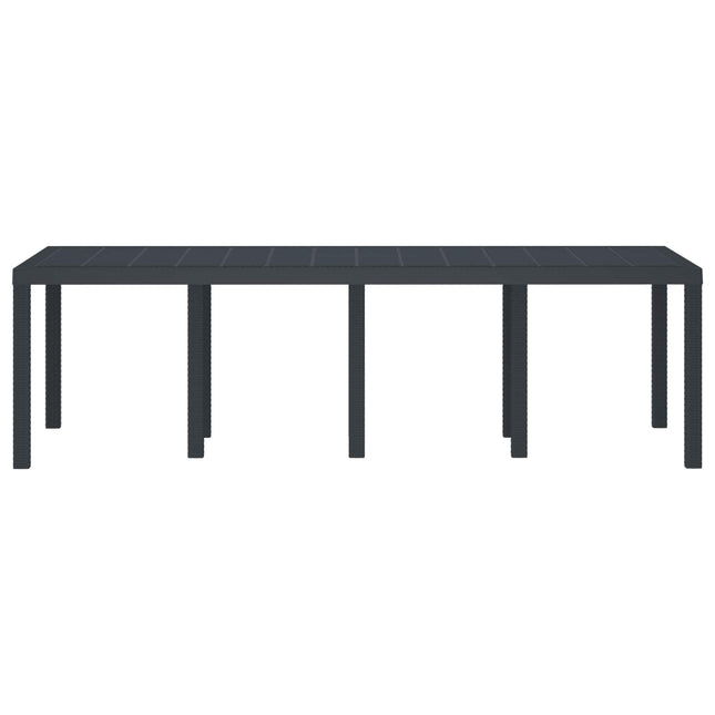 Havemøbel Bord Antracit 250 x 100 x 73 cm polyrattan