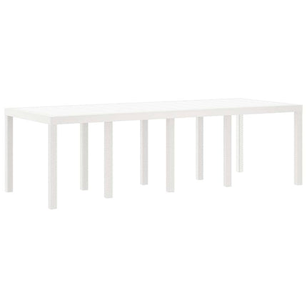 Havemøbel Bord Hvid 250 x 100 x 73 cm polyrattan