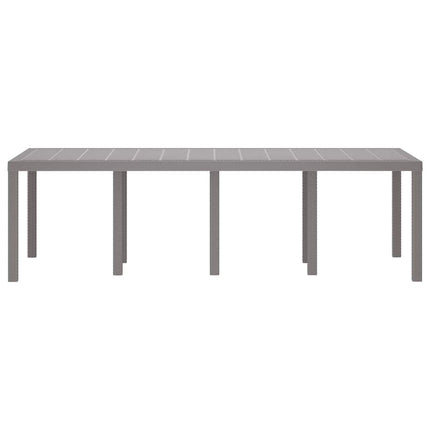 Havemøbel Bord Lysegrå 250 x 100 x 73 cm polyrattan
