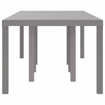 Havemøbel Bord Lysegrå 250 x 100 x 73 cm polyrattan