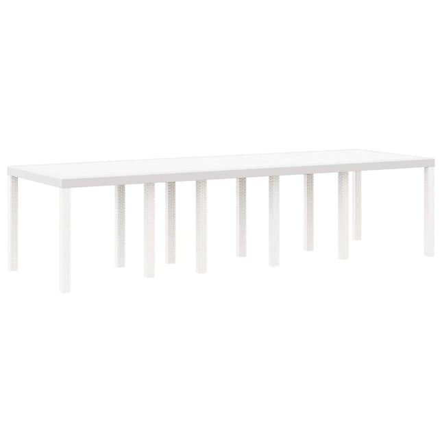 Havemøbel Bord Hvid 300 x 100 x 73 cm polyrattan