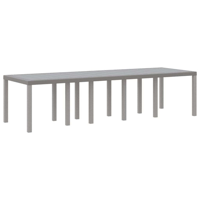 Havemøbel Bord Lysegrå 300 x 100 x 73 cm polyrattan