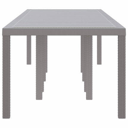 Havemøbel Bord Lysegrå 300 x 100 x 73 cm polyrattan