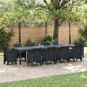 Havemøbel Bord Antracit 350 x 100 x 74 cm polyrattan