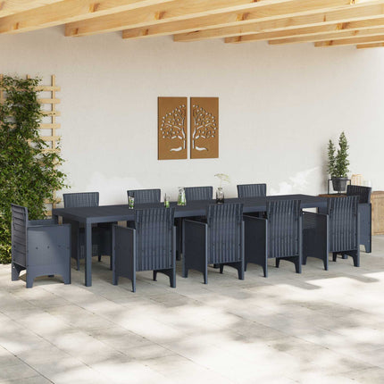 Havemøbel Bord Antracit 350 x 100 x 74 cm polyrattan