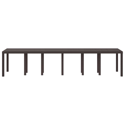 Havemøbel Bord Brun 350 x 100 x 74 cm polyrattan