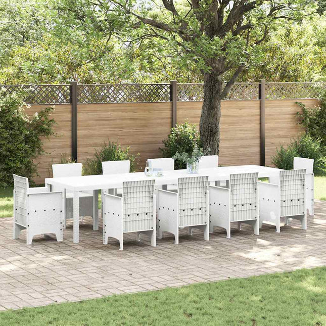 Havemøbel Bord Hvid 350 x 100 x 74 cm polyrattan