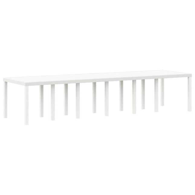 Havemøbel Bord Hvid 350 x 100 x 74 cm polyrattan