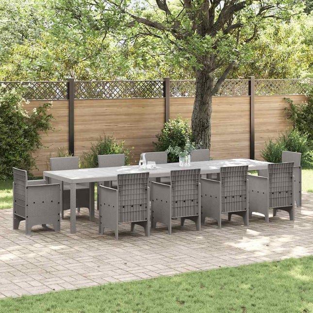 Havemøbel Bord Lysegrå 350 x 100 x 74 cm polyrattan