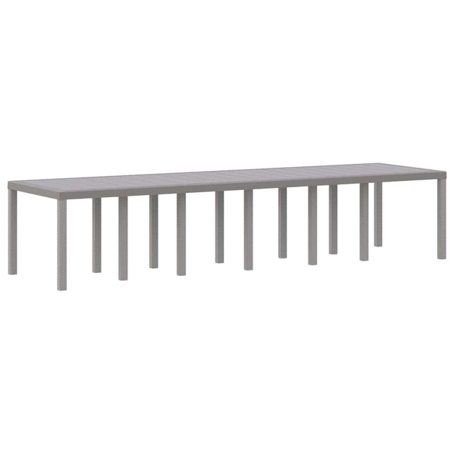 Havemøbel Bord Lysegrå 350 x 100 x 74 cm polyrattan