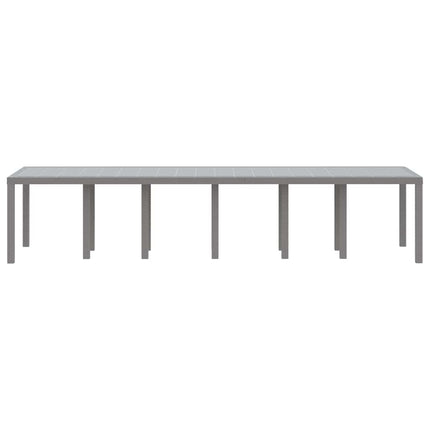 Havemøbel Bord Lysegrå 350 x 100 x 74 cm polyrattan