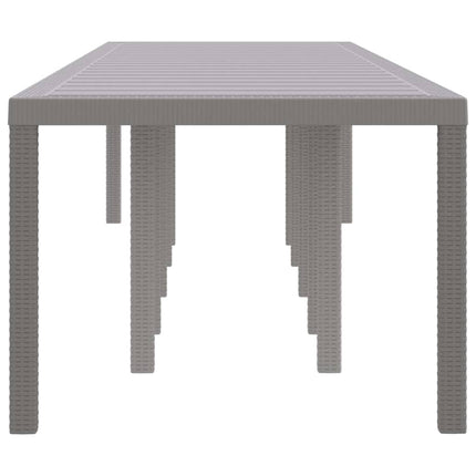 Havemøbel Bord Lysegrå 350 x 100 x 74 cm polyrattan