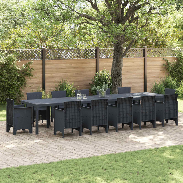 Havemøbel Bord Antracit 400 x 100 x 73 cm polyrattan