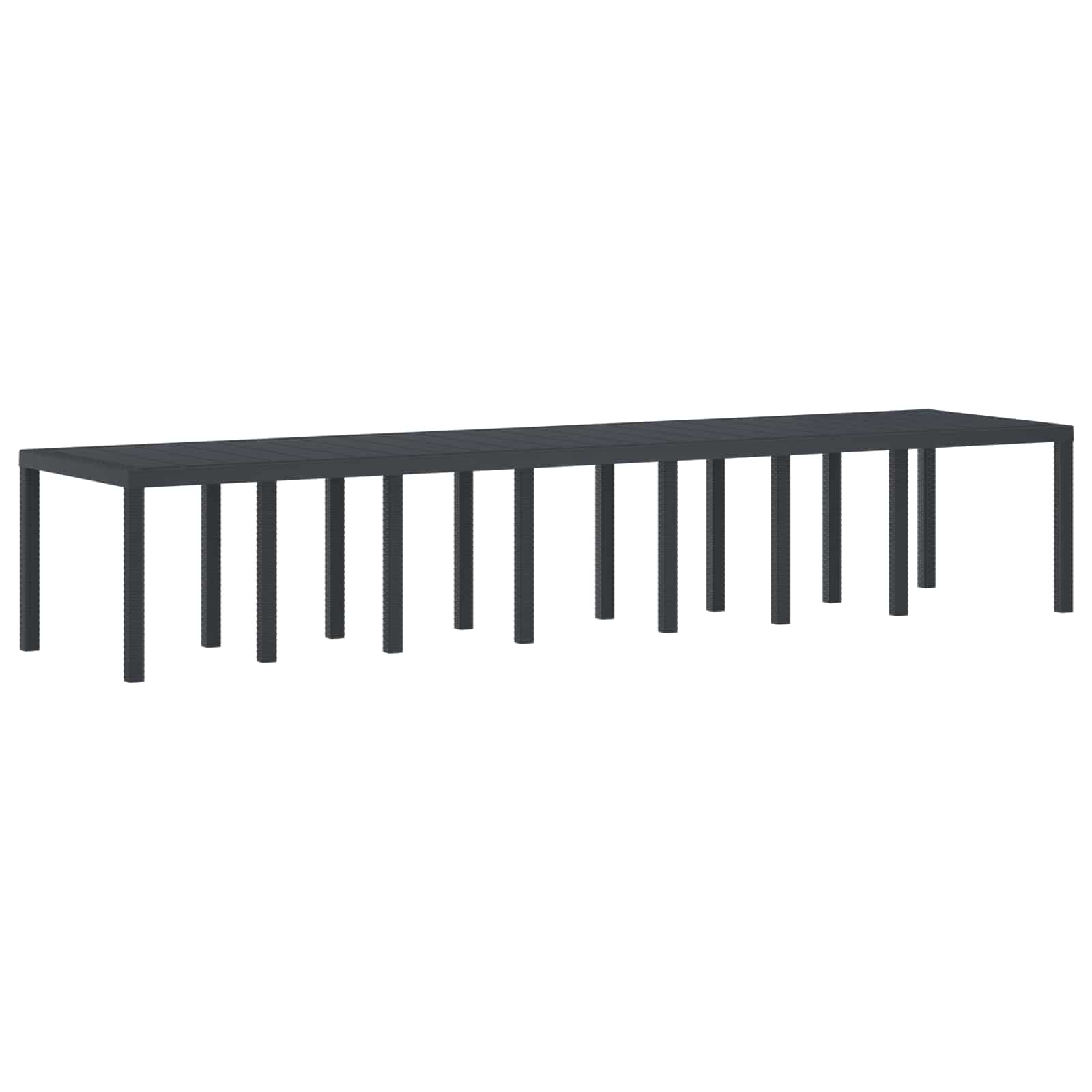 Havemøbel Bord Antracit 400 x 100 x 73 cm polyrattan