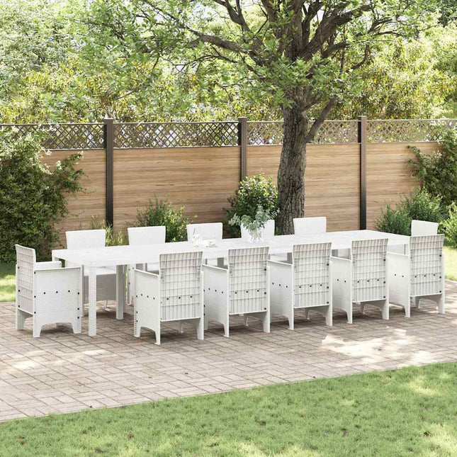 Havemøbel Bord Hvid 400 x 100 x 73 cm polyrattan