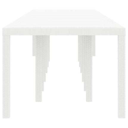 Havemøbel Bord Hvid 400 x 100 x 73 cm polyrattan