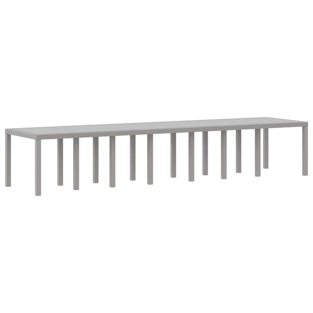 Havemøbel Bord Lysegrå 400 x 100 x 73 cm polyrattan