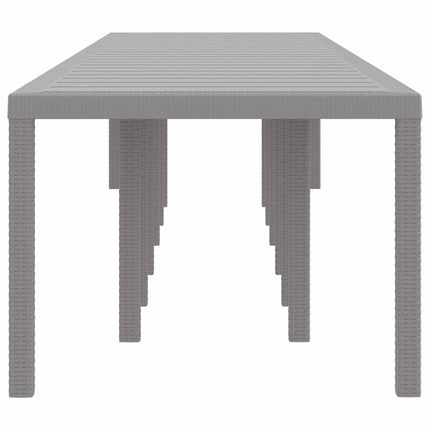 Havemøbel Bord Lysegrå 400 x 100 x 73 cm polyrattan