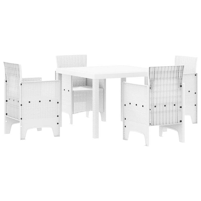 Have Spisebordssæt 5 stk. Hvid Polypropylen