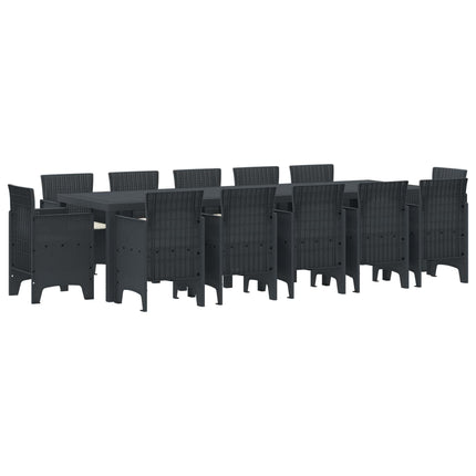 Have Spisebordssæt 13 stk. Antracit Polyrattan