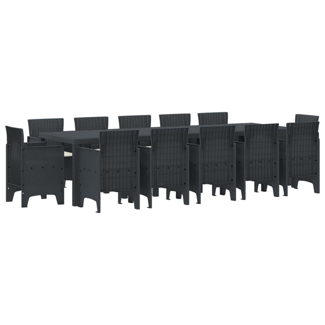 Have Spisebordssæt 13 stk. Antracit Polyrattan