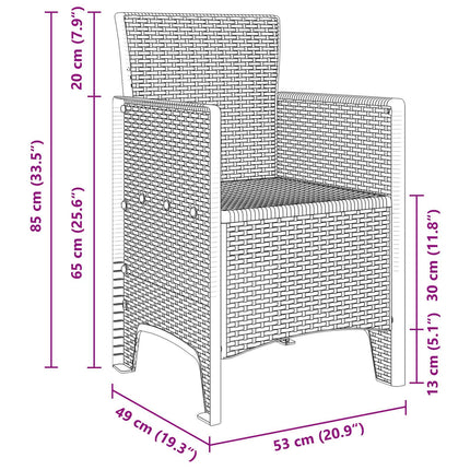 Have Spisebordssæt 13 stk. Brun Poly rattan