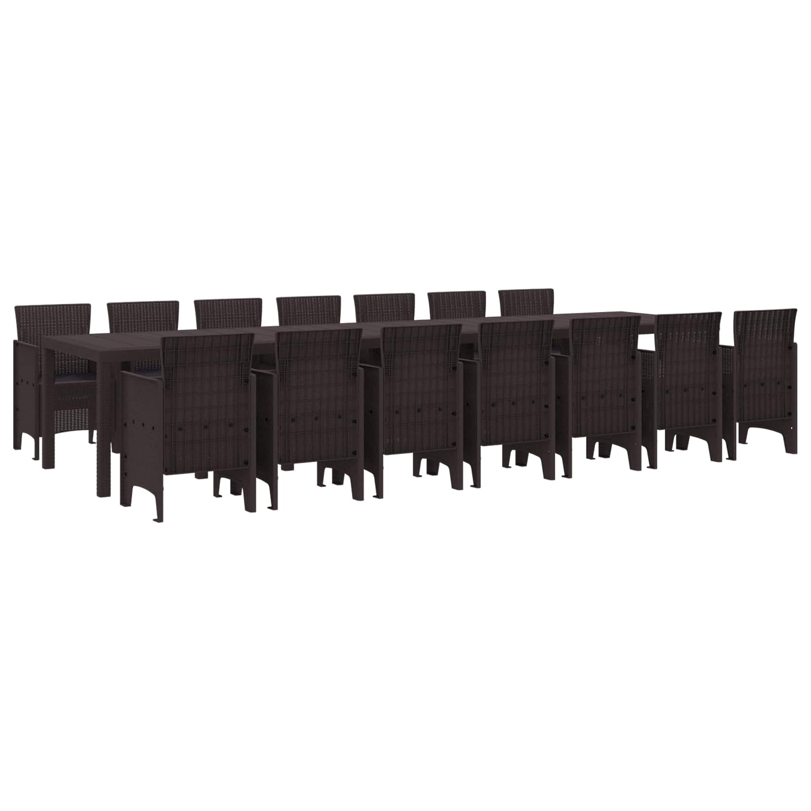 Have Spisesæt med Puder med pude 15 pcs Brun PP
