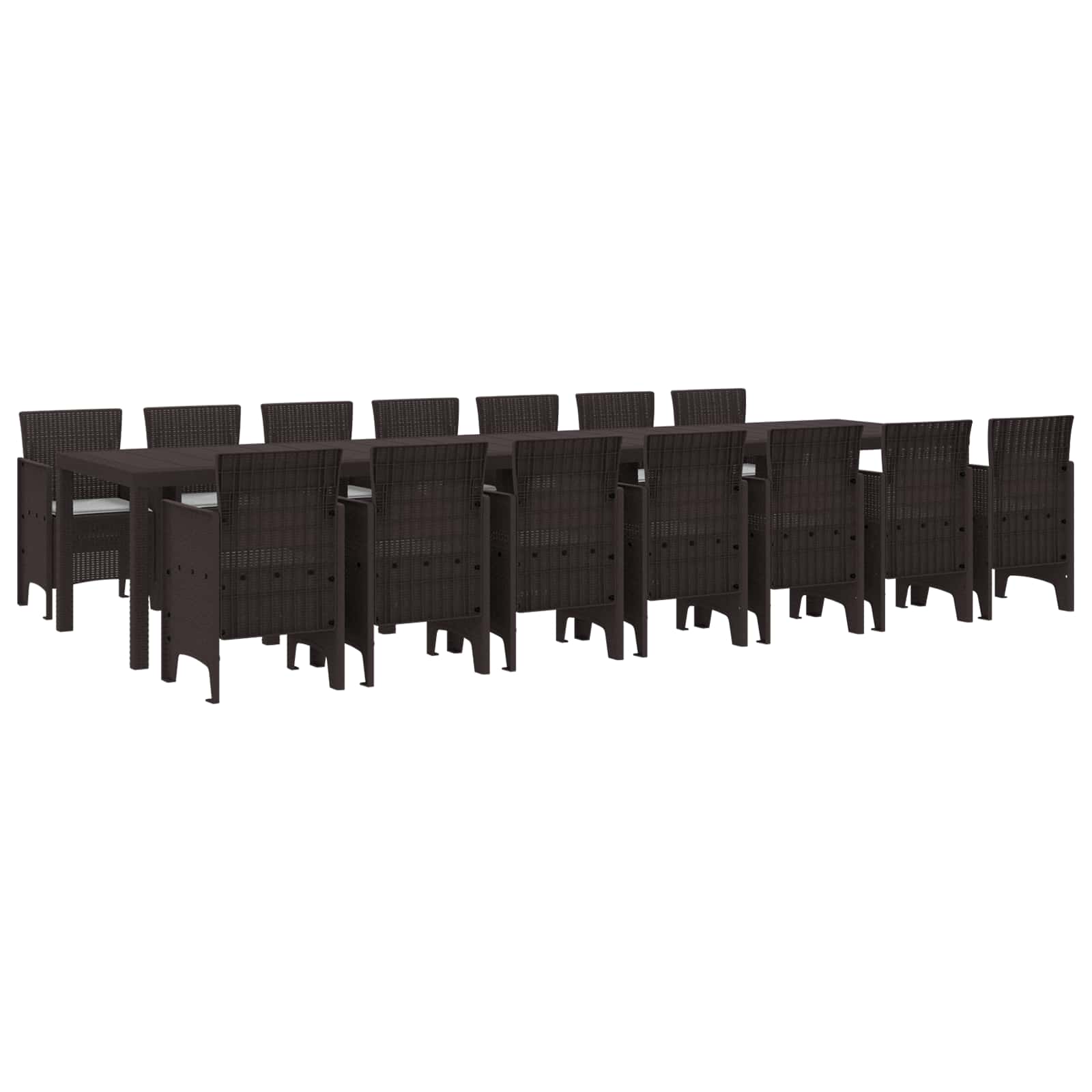 Have Spisesæt med Puder med pude 15 pcs Brun PP