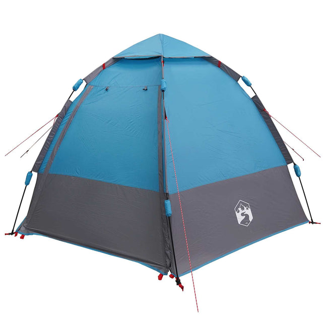 Instant telt med regnslag til 4 personer, quick-release Blå