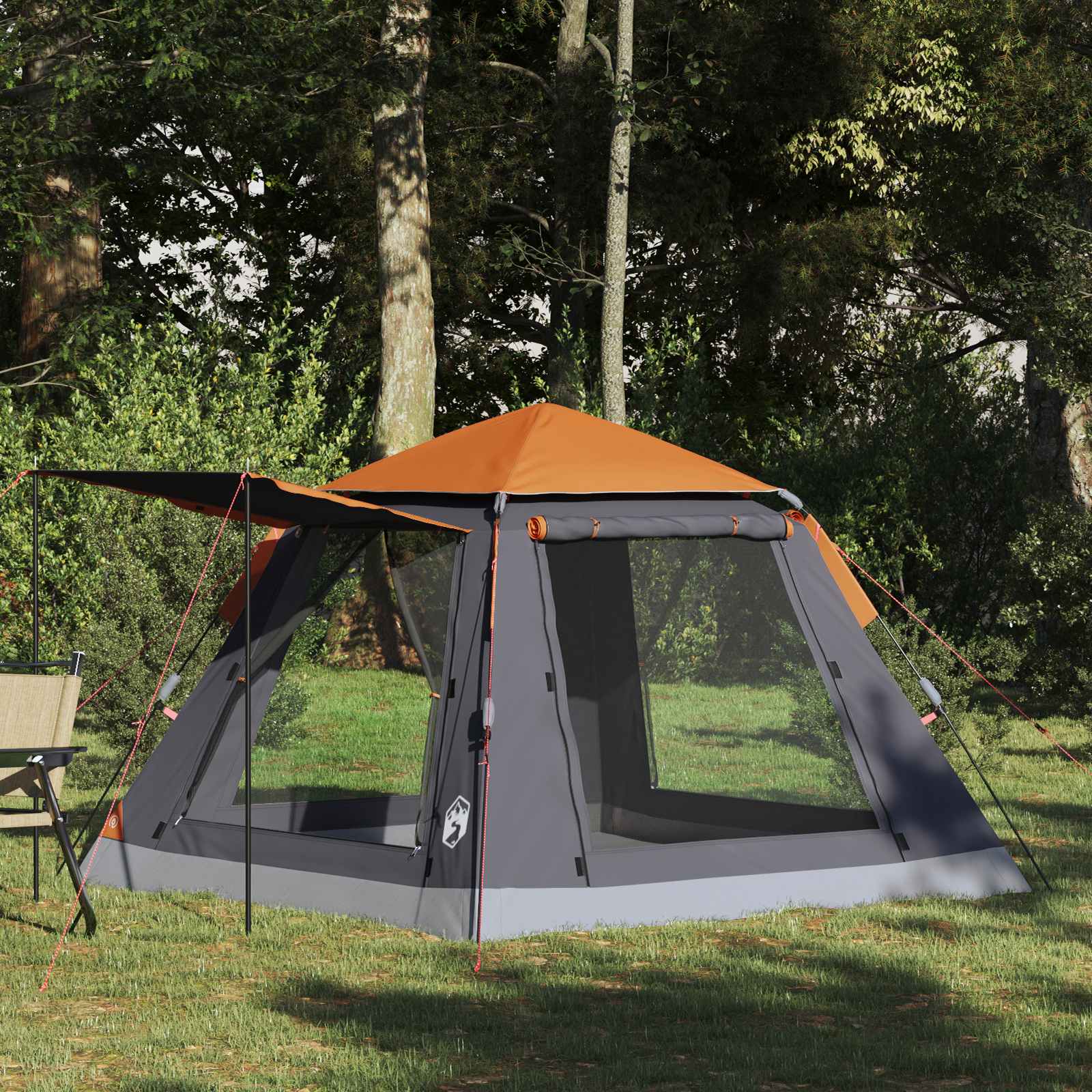 3-personers Gr og orange 185T Polyester