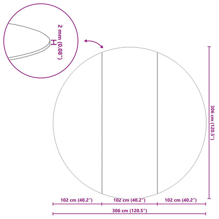 Pool Bundark Sort Ø 306 cm Non-woven stof