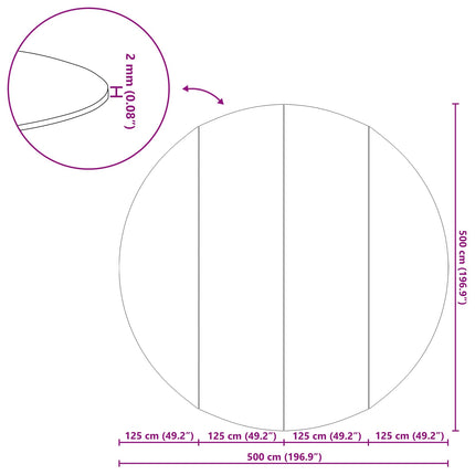 Pool Bundark Ø 500 cm (2 mm) Rund Non-woven stof Sort