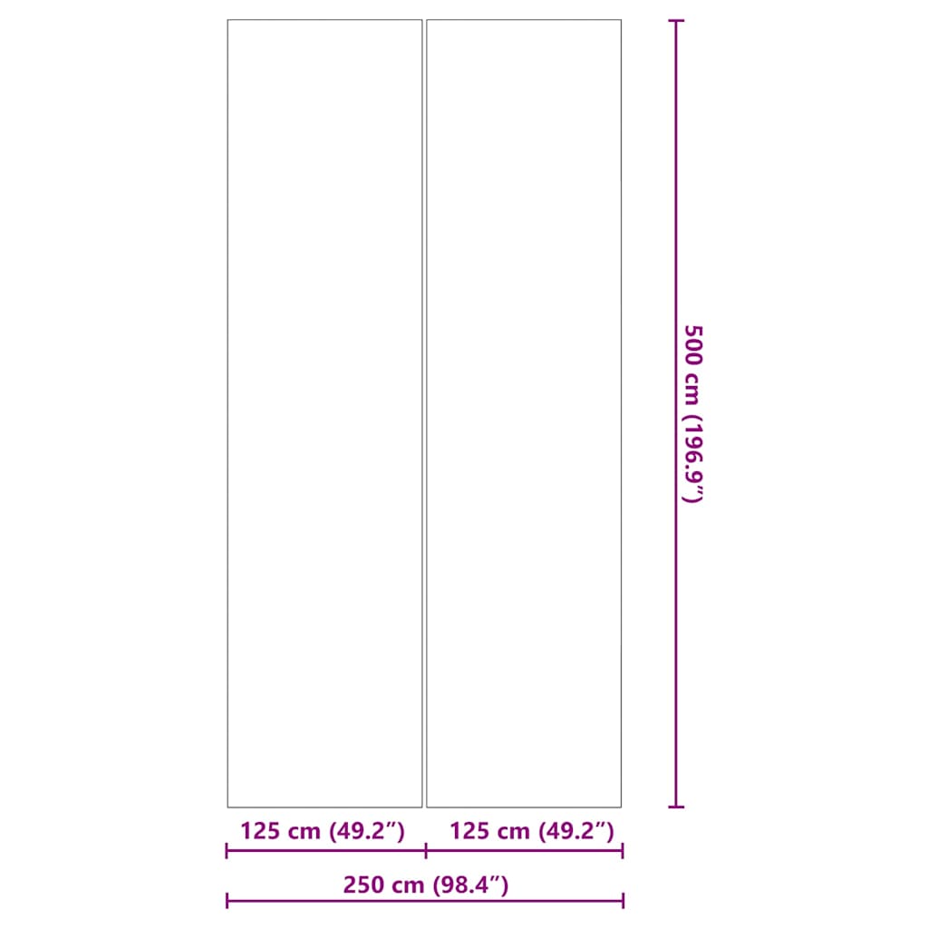 Pool Bundark Andet Sort 500 x 250 cm Polyester geotekstil
