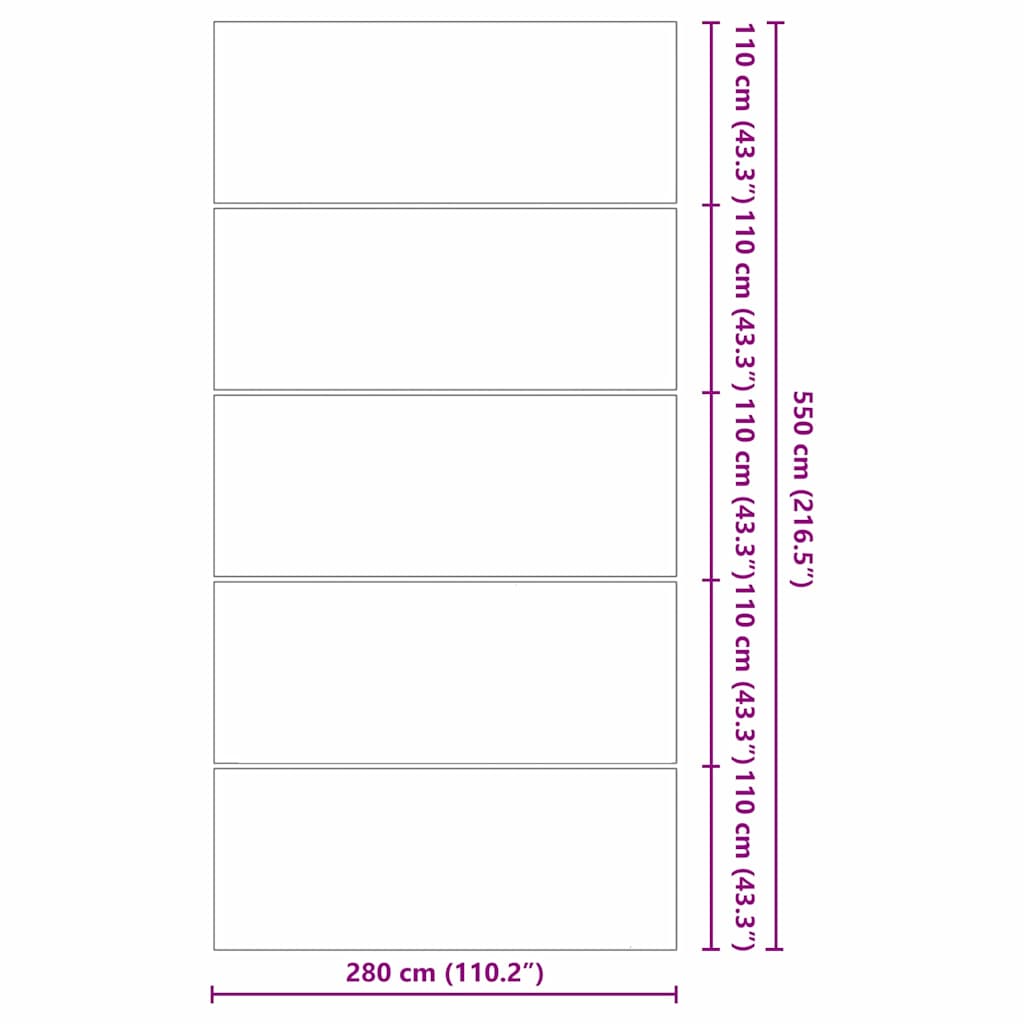 Pool Bundark Andet Sort 550 x 280 cm Polyester geotekstil