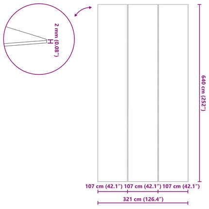 Pool Bundark Sort 640 x 321 x 0,1 cm Non-woven stof