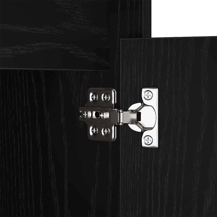 LED Sengeskab 2 stk. Sort eg 38 x 34 x 61 cm Konstrueret træ