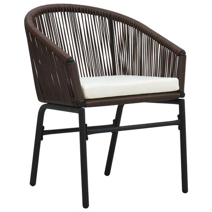Have Spisebordssæt 9 stk. Brun polyrattan