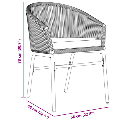 Have Spisebordssæt 9 stk. Brun polyrattan