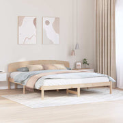 Sengestel Naturfarvet 180 x 200 cm Massiv fyrretræ
